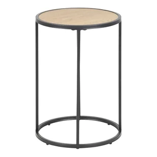 ACTONA Stolik Seaford Dąb okrągły 40x40 F-182687 - Ławy i stoliki kawowe - miniaturka - grafika 2