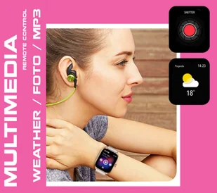 Rubicon RNCF03 Bordowy - Smartwatch - miniaturka - grafika 12