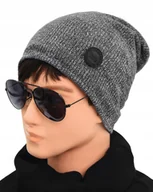 Czapki damskie - CZAPKA ZIMOWA Smerfetka Dwuwarstwowa z POLAREM Beanie CZARNA Pako Jeans - miniaturka - grafika 1