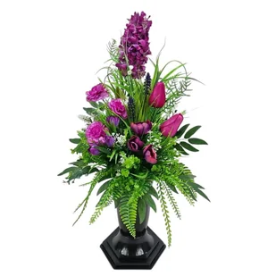 HIACYNTY TULIPANY (950.17) Bukiet wiosenny na cmentarz - Sztuczne kwiaty - miniaturka - grafika 1