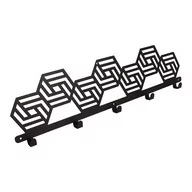 Wieszaki i stojaki - Wieszak ścienny ubraniowy WS105 wzór 3 czarny - miniaturka - grafika 1