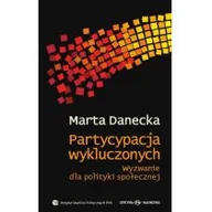 Powieści - Oficyna Naukowa Ewa Pajestka-Kojder Partycypacja wykluczonych Marta Danecka - miniaturka - grafika 1