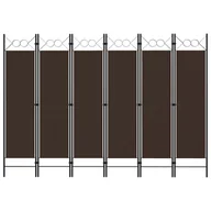Parawany - Parawan 6-panelowy, brązowy, 240 x 180 cm - miniaturka - grafika 1