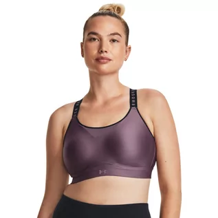 Bielizna sportowa damska - Biustonosz treningowy Under Armour Infinity High Bra - fioletowy - UNDER ARMOUR - grafika 1