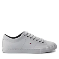 Sneakersy męskie - Sneakersy Tommy Hilfiger Essential Leather Sneaker FM0FM02157 Biały - miniaturka - grafika 1