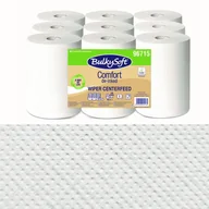 Ręczniki papierowe - Ekologiczny ręcznik papierowy mini 60m biały 2 warstwy w roli do systemu one-to-one Bulkysoft Comfort de-inked 9 rolek - miniaturka - grafika 1