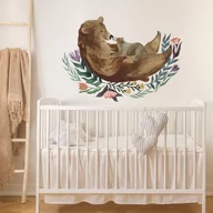 Naklejki na ścianę - Naklejka Dla Dzieci Niedźwiedź Niedźwiadek Rmk5163Gm - miniaturka - grafika 1