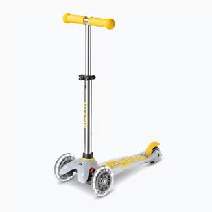 Hulajnoga trójkołowa dziecięca Micro Mini Micro Deluxe FLUX LED neon yellow - Hulajnogi - miniaturka - grafika 1