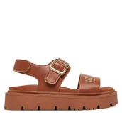Buty dla dziewczynek - Sandały Tommy Hilfiger T3A2-33785-0326 M Brązowy - miniaturka - grafika 1