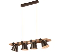 Lampy sufitowe - Briloner 4406-044 - Żyrandol na lince TALE 4xE27/40W/230V brązowy - miniaturka - grafika 1