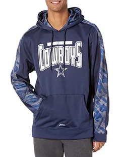 Zubaz Męska bluza z kapturem Detroit Lions Solid Hood W/Rainstorm niebieski/szary nadruk żmija akcent Sm bluza z kapturem - Bluzy męskie - miniaturka - grafika 1