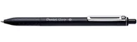 Długopisy - Pentel BX470-A długopis IZee, mechanizm naciskowy, metalowy klips, grubość linii 0,5 mm, 12 sztuk, czarny - miniaturka - grafika 1