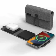 Ładowarki do telefonów - Ładująca stacja bezprzewodowa Mophie Snap+ Multi Device Travel Charger 4w1 30W, czarna - miniaturka - grafika 1