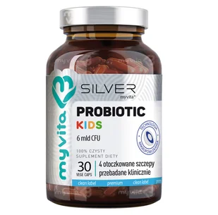 Myvita Silver Probiotic Kids 6 mld CFU 30 kap - Układ pokarmowy - miniaturka - grafika 1