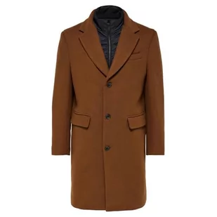 SELETED HOMME Męski płaszcz Slhjoseph Wool Coat Noos, beżowy, XXL - Płaszcze męskie - miniaturka - grafika 1