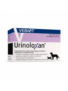 Vebiot Urinoloxan Preparat Dla Psów i Kotów Wspomagający Drogi Moczowe 60 Tabletek - Suplementy i witaminy dla kotów - miniaturka - grafika 1