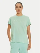 Koszulki i topy damskie - Champion T-Shirt 117650 Zielony Slim Fit - miniaturka - grafika 1