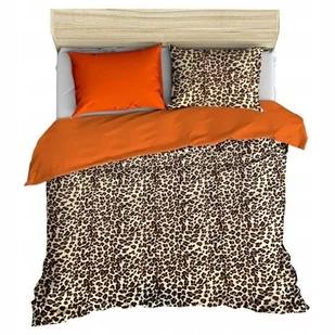 pościel z polaru 140x200 + 1 poszewka P 309-7 DUO panterka brąz / orange - Pościel pościel z polaru 140x200 + 1 poszewka P 309-7 DUO panterka brąz / orange - Pościel - miniaturka - grafika 1