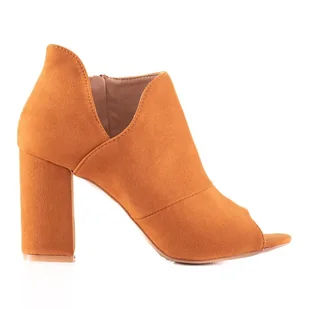 Botki Open Toe VINCEZA żółte - Vinceza - Botki damskie - miniaturka - grafika 1