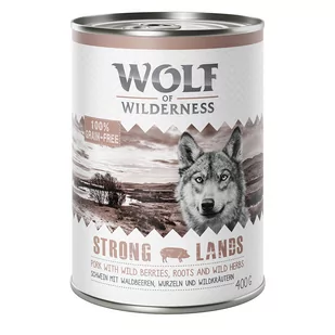 Wolf of Wilderness Adult 6 x 400 g Strong Lands wieprzowina - Mokra karma dla psów - miniaturka - grafika 2