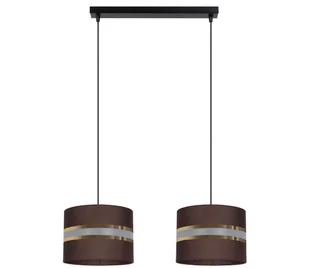 Żyrandol na lince CORAL 2xE27/60W/230V brązowy - Lampy sufitowe - miniaturka - grafika 1