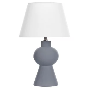 Lampa stołowa ceramiczna szara FABILOS - Lampy stojące - miniaturka - grafika 1