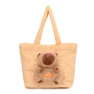 Maskotki i pluszaki - Damska Pluszowa Torba Na Ramię Z Kapibarą Miękka Przenośna Torba Uroczy - miniaturka - grafika 1