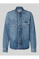 Koszule męskie - Koszula jeansowa o luźnym kroju z czystej bawełny - Pepe Jeans - miniaturka - grafika 1