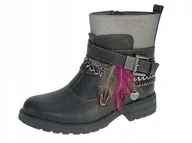 Kozaki damskie - Beppi 2152750 kozaki dziecięce skórzane botki dla dziewczynki roz.32 - miniaturka - grafika 1
