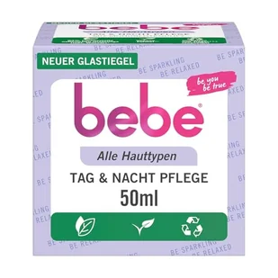 bebe Pielęgnacja na dzień i noc (50 ml), krem do twarzy do wszystkich rodzajów skóry o zapachu kwiatu księżyca i wanilii, pielęgnujący krem nawilżający do twarzy - Kremy dla dzieci - miniaturka - grafika 1