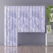 Firany - Firanka żakardowa metrażowa wys. 130 cm Achillea A150 biała - 130 cm - miniaturka - grafika 1