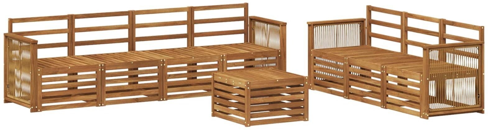 vidaXL Zestawy sof 8 pcs Lite Drewno Akacji