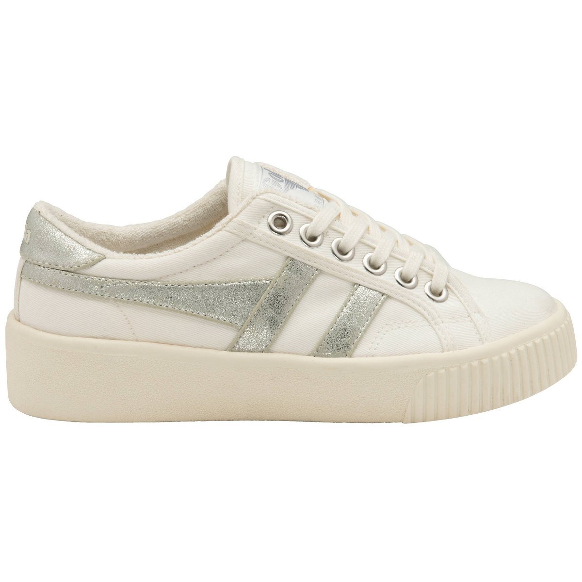Gola Classics Women's Tennis Mark Cox Trainers Off White/Silver CLA280WJ - 40