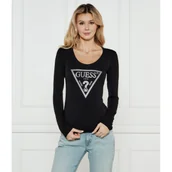 Bluzki damskie - GUESS Bluzka | Slim Fit - miniaturka - grafika 1