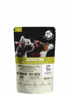 PetRepublic Mokra Karma Dla Dorosłych Psów Małych Ras Z Drobno Siekanymi Kawałkami Jagnięciny W Sosie 100 g - Mokra karma dla psów - miniaturka - grafika 1
