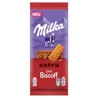 Czekolada - Milka Extra Lotus Biscoff Mleczna Czekolada Z Karmelowymi Ciasteczkami 190G - miniaturka - grafika 1