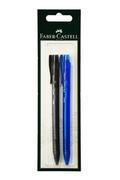 Długopisy - Faber Castell Faber Castell, długopisy żelowe, czarny, niebieski, 2 sztuki - miniaturka - grafika 1