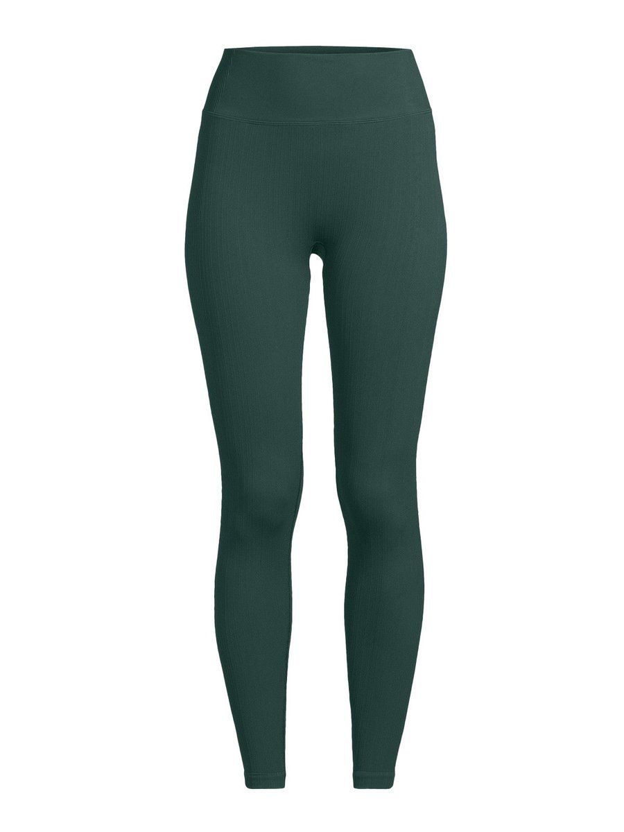 Legginsy CASALL Multi Rib Seamless High Waist Tights zielony