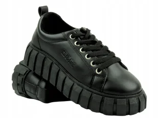 Sneakersy Adidasy Damskie Big Star MM274617 Czarne Skóra Ekologiczna - Sneakersy damskie - miniaturka - grafika 1
