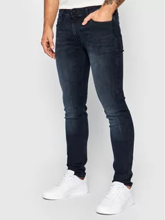 Spodnie męskie - Jack&Jones Jeansy Liam Original Agi 12166852 Granatowy Skinny Fit - grafika 1