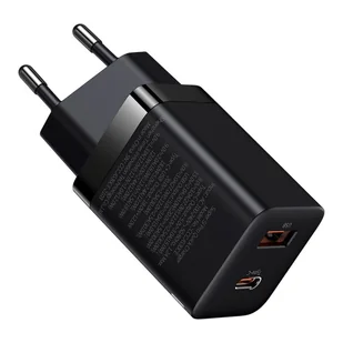 Baseus Super Si Pro szybka ładowarka USB / USB Typ C 30W Power Delivery Quick Charge czarny (CCSUPP-E01) - Ładowarki do telefonów - miniaturka - grafika 1