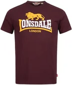 Koszulki męskie - T-shirt Lonsdale HOLMPTON bordowy-XL - miniaturka - grafika 1