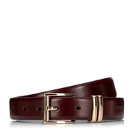 Paski - Damski pasek ze skóry z prostokątną klamrą bordowy - Wittchen - miniaturka - grafika 1