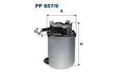 Filtry paliwa - Filtron PP 857/9 FILTR PALIWA NISSAN QASHQAI 14-, RENAULT KADJAR 15-, KOLEOS -16 PP857/9 - miniaturka - grafika 1