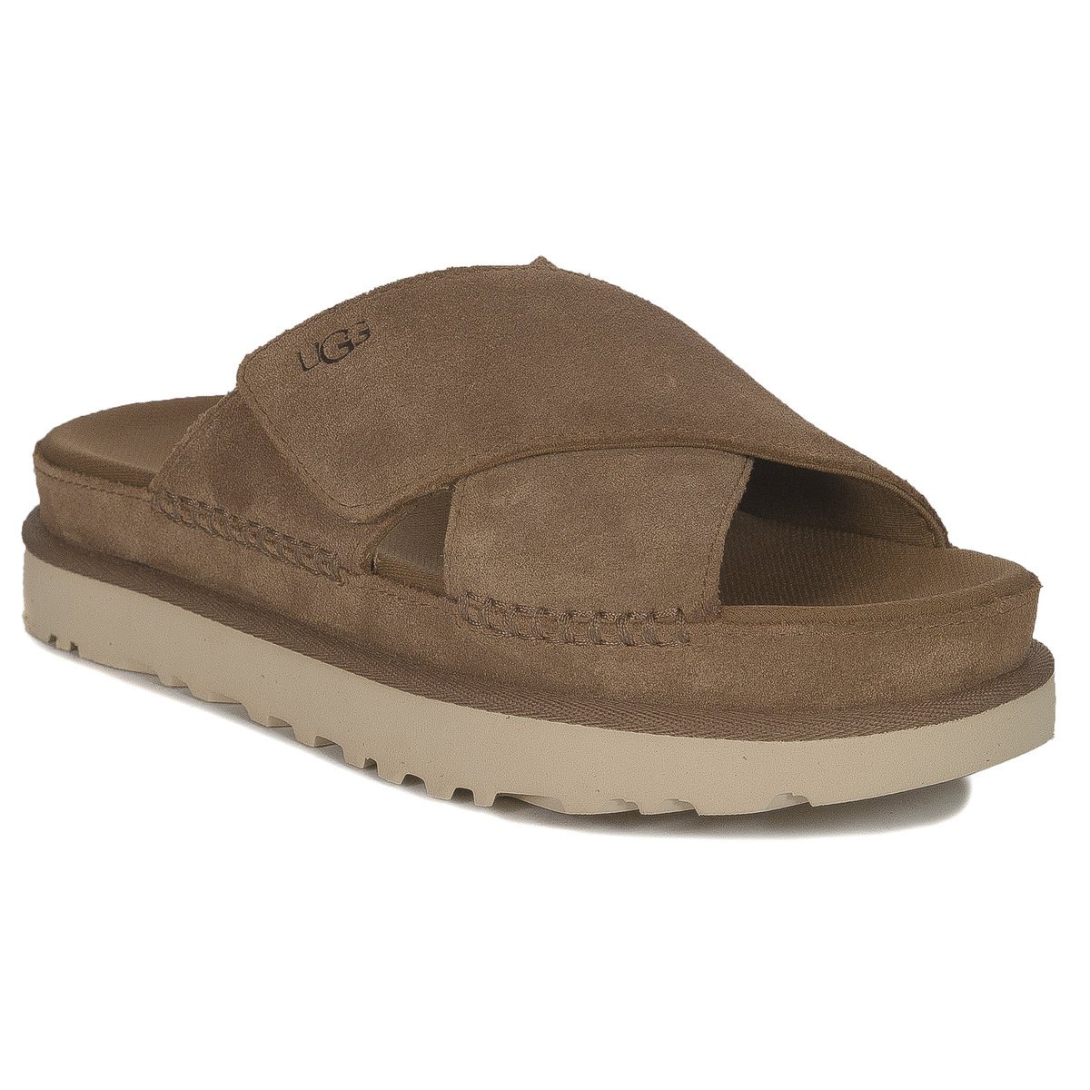 UGG Kapcie damskie klapki W Goldenstar Cross Slide Chestnut-37