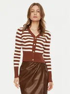Swetry damskie - Fracomina Kardigan FS24WT8005K459N8 Brązowy Slim Fit - miniaturka - grafika 1