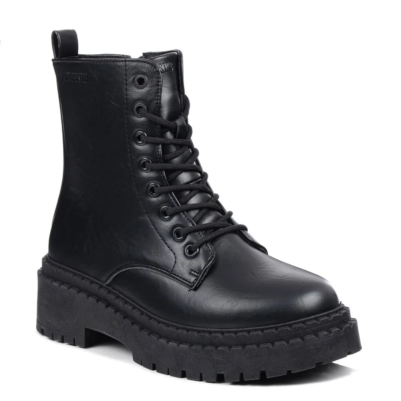 Buty damskie glany Big Star UU274816 workery sznurowane czarne wysokie40