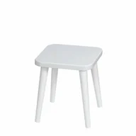 Taborety i hokery - Taboret lub hocker kwadratowy ze sklejki Gray Moon, Wykończenie nogi - Buk - farba szara, Wysokość [cm] - 34, Wymiar siedziska [cm] - 30x30 - miniaturka - grafika 1