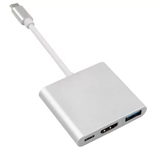 Maclean Adapter USB-C HDMI USB 3.0 USB-C MCTV-840 - Adaptery i przejściówki - miniaturka - grafika 1