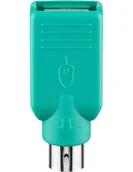 Adaptery i przejściówki - Goobay USB ADAP A-F/PS2-M USB A F PS2 M Zielony, Adapter - miniaturka - grafika 1